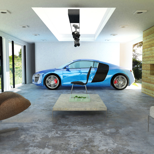 Audi R8 dentro casa